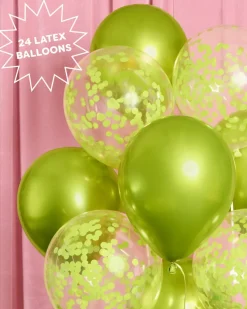 Best xo, Fetti Lime Green Confetti Latex Balloons