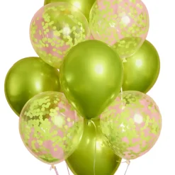 Best xo, Fetti Lime Green Confetti Latex Balloons