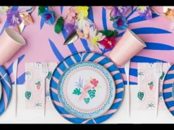 Sale Bonjour Fete Luau Palm Large Plates