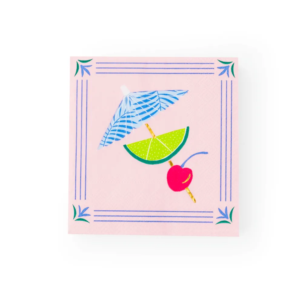 Online Bonjour Fete Luau Tropical Cocktail Napkins