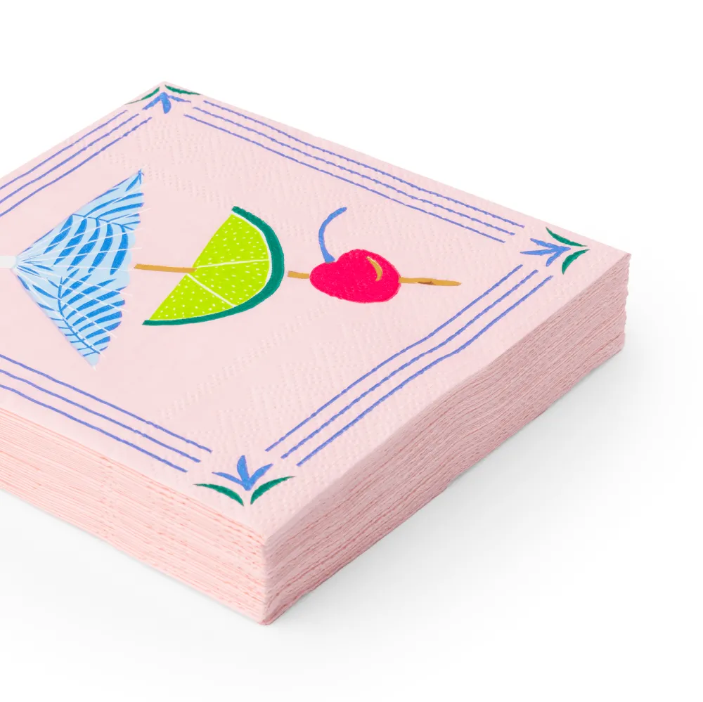 Online Bonjour Fete Luau Tropical Cocktail Napkins