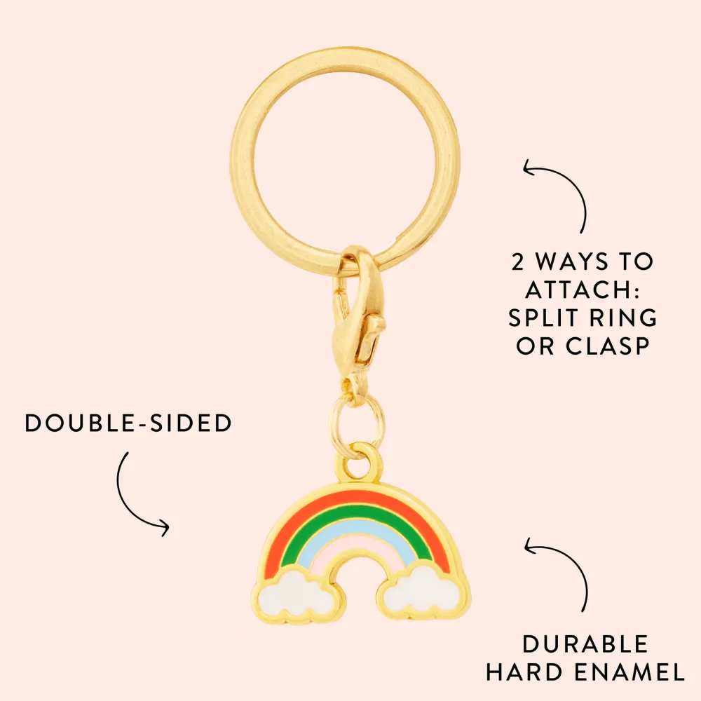 The Foggy Dog Lucky Rainbow Collar Charm Set