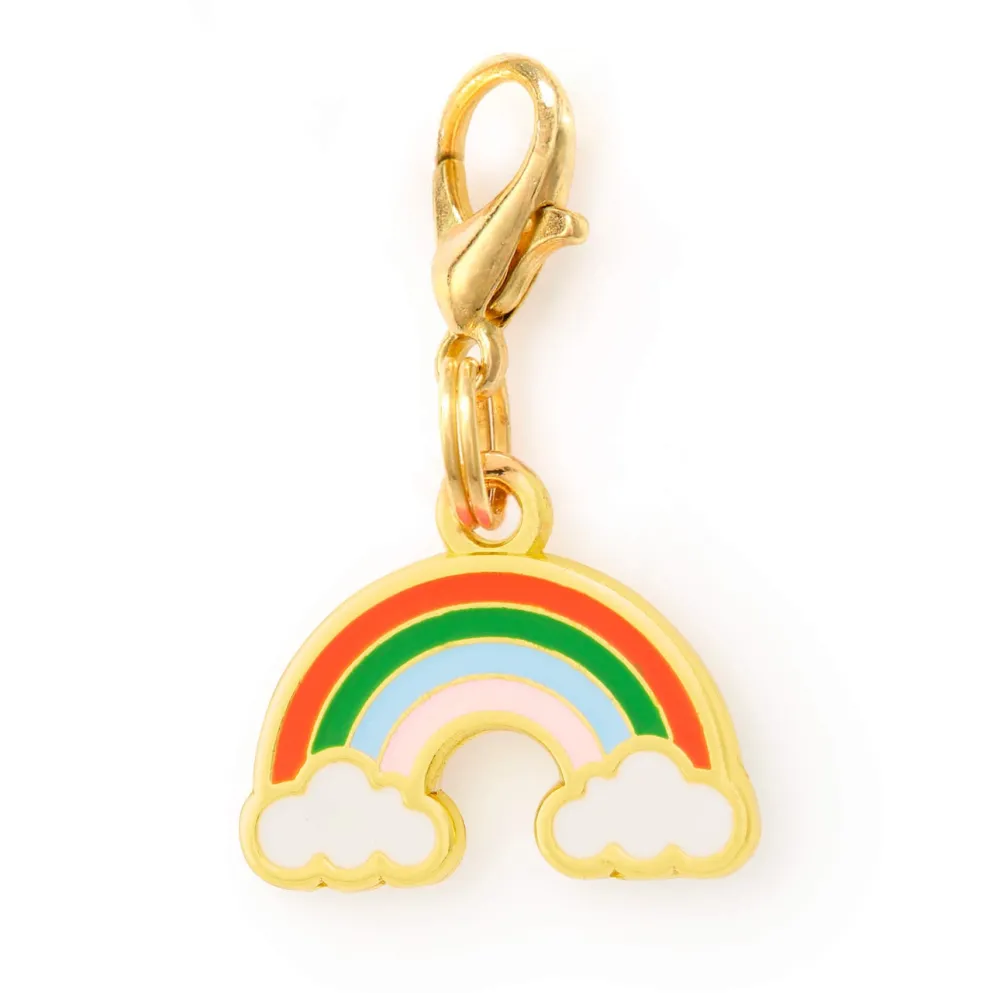 The Foggy Dog Lucky Rainbow Collar Charm Set