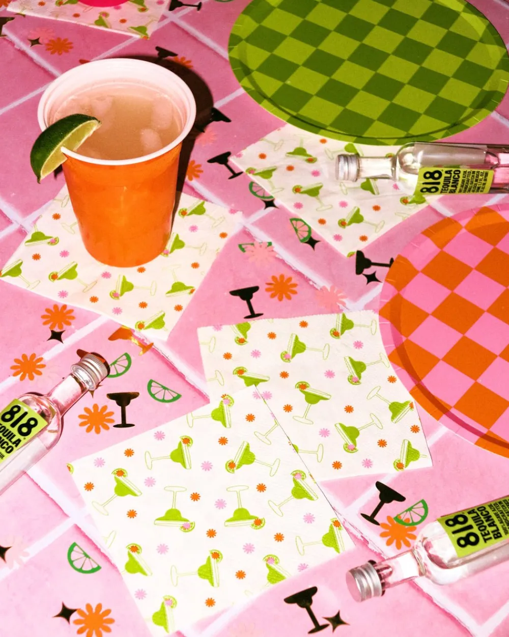 Clearance xo, Fetti Margarita Napkins - 25 paper napkins