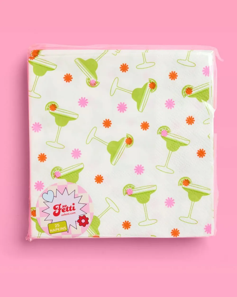 Clearance xo, Fetti Margarita Napkins - 25 paper napkins