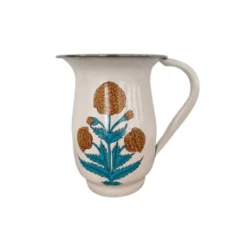 Discount Trudie Marigold Poppy Hand-painted Enamelware Pitcher