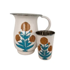 Clearance Trudie Marigold Poppy Tall Enamelware Tumblers - Set of 4