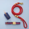Hot The Foggy Dog Mariner Striped Webbing Collar Walk Set
