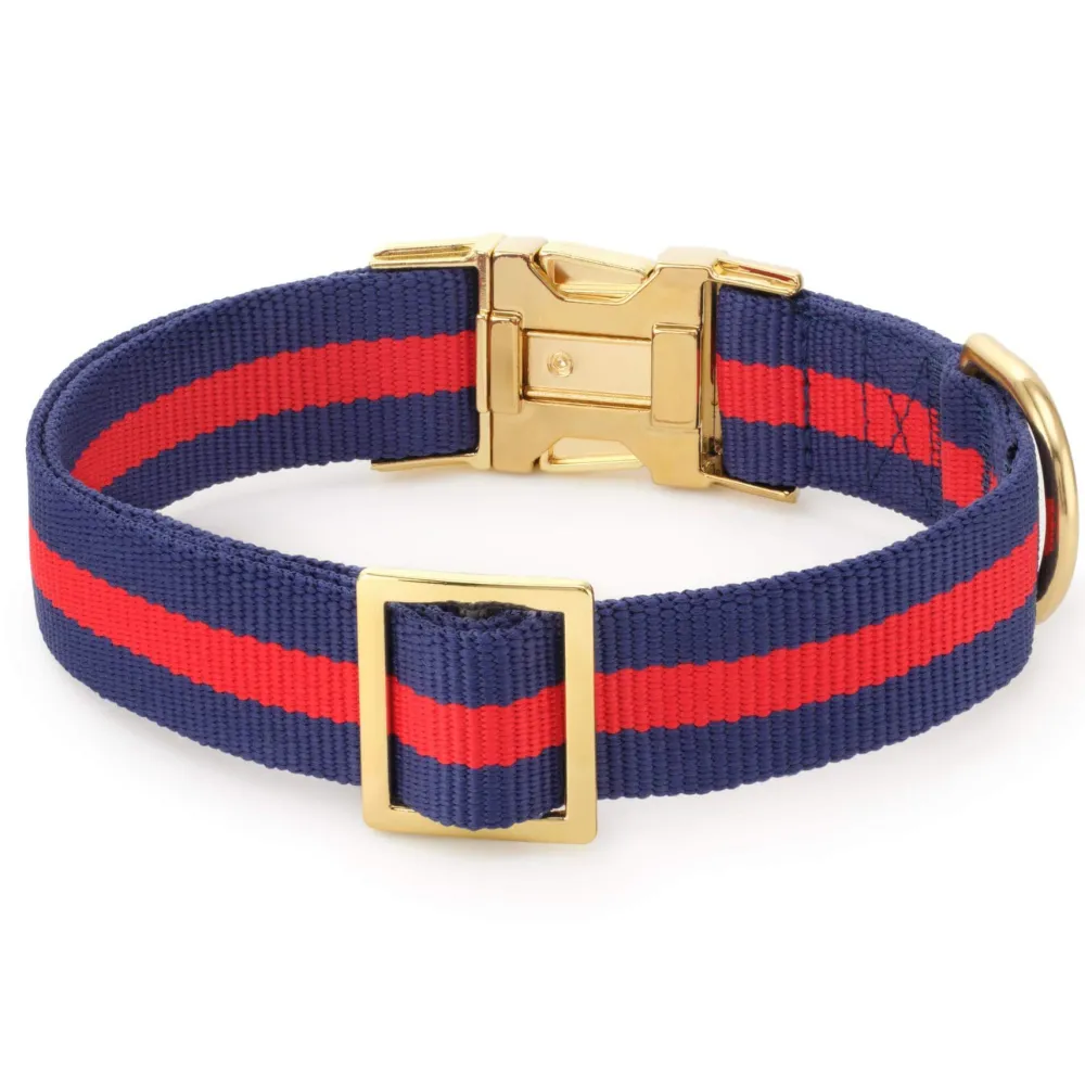 Outlet The Foggy Dog Mariner Striped Webbing Dog Collar