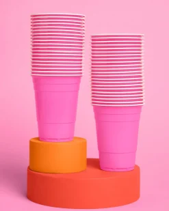Outlet xo, Fetti Matte Pink Plastic Cups