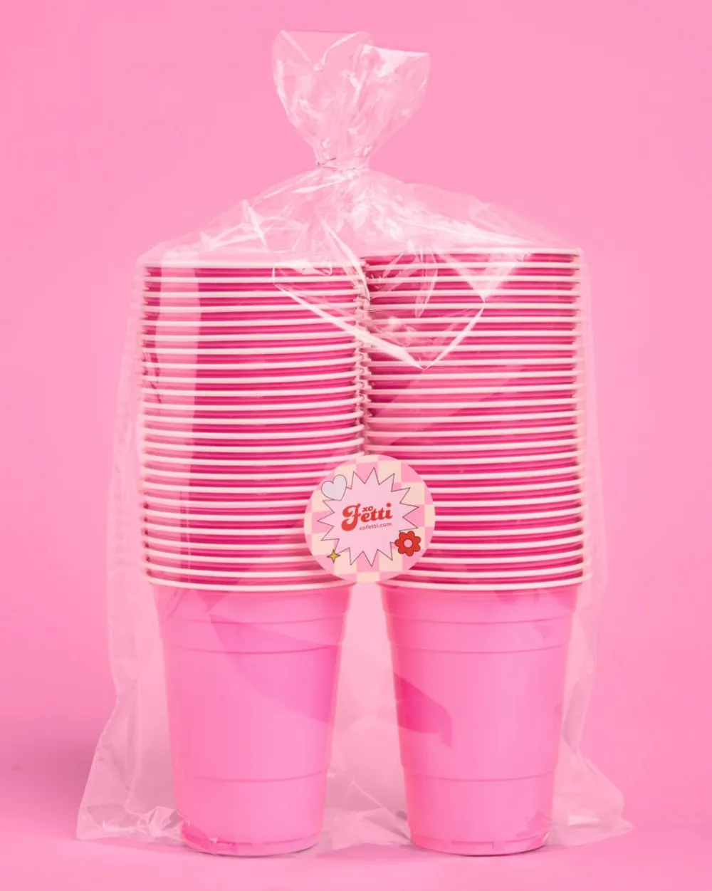 Outlet xo, Fetti Matte Pink Plastic Cups