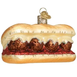 Outlet Old World Christmas Meatball Sandwich Ornament