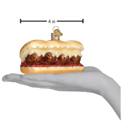 Outlet Old World Christmas Meatball Sandwich Ornament