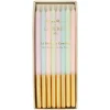 Clearance Meri Meri X Laduree Paris Pastel Gold Leaf Tapered Birthday Candles