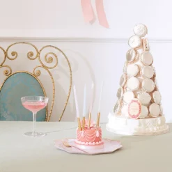 Clearance Meri Meri X Laduree Paris Pastel Gold Leaf Tapered Birthday Candles