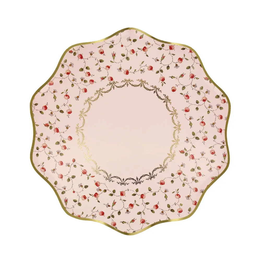 Hot Meri Meri X Laduree Paris Rose Bud Plates