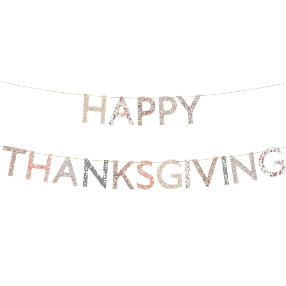 Clearance Meri Meri X Liberty Happy Thanksgiving Banner Garland