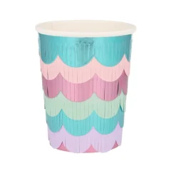 New Meri Meri Mermaid Scalloped Fringe Cups