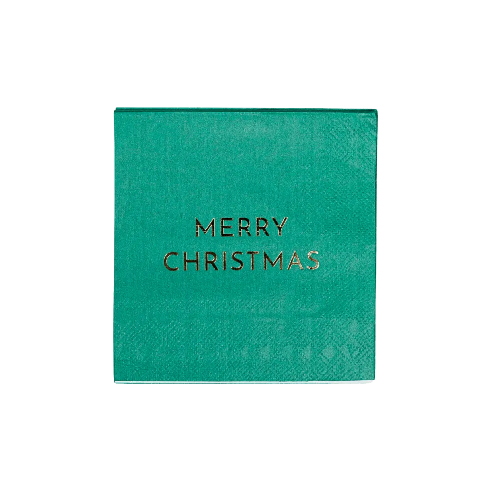 Sale Bonjour Fete Merry Christmas Cocktail Napkins