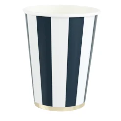 Hot Bonjour Fete Midnight Blue Signature Cabana Stripe Cups