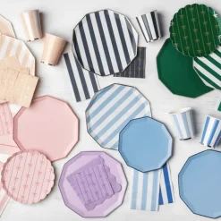 Hot Bonjour Fete Midnight Blue Signature Cabana Stripe Cups