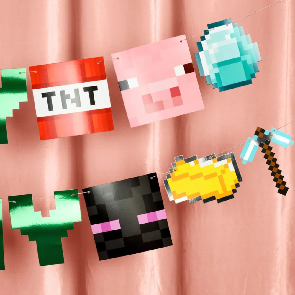 New xo, Fetti Minecraft Happy Birthday Banner