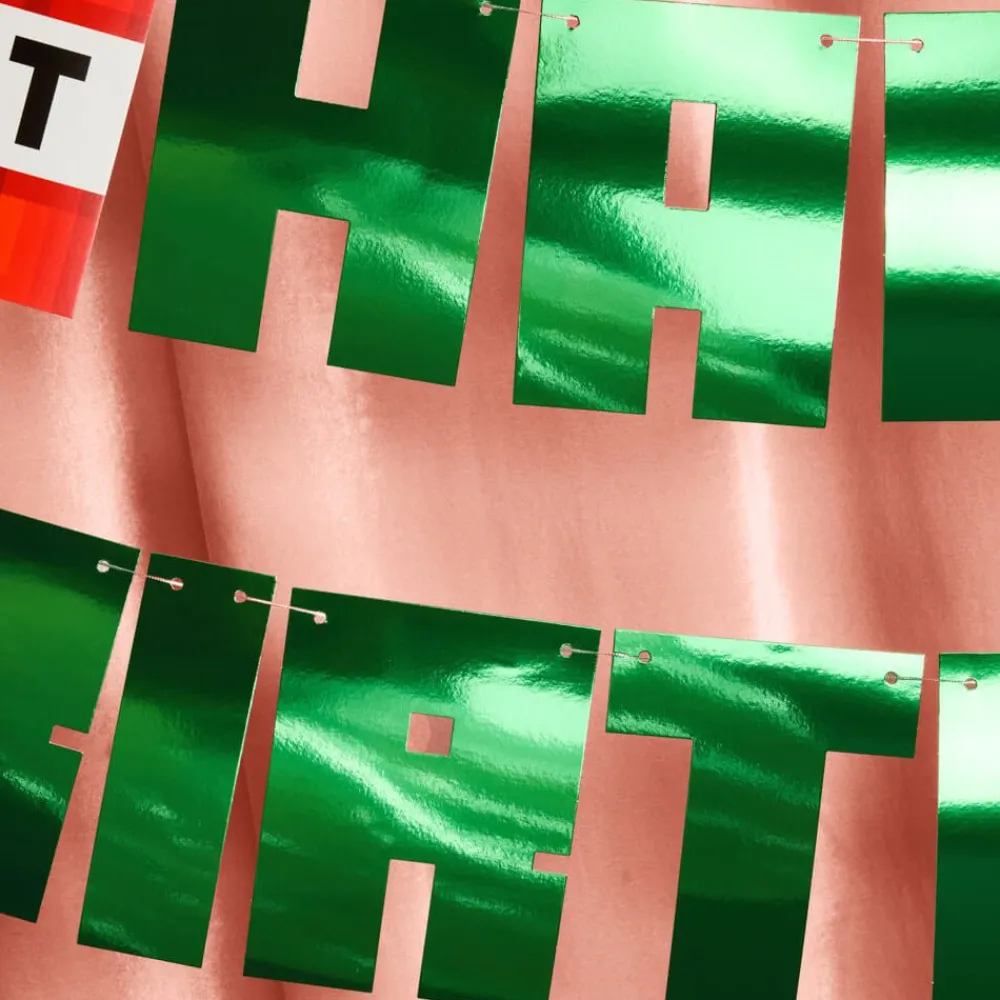 New xo, Fetti Minecraft Happy Birthday Banner