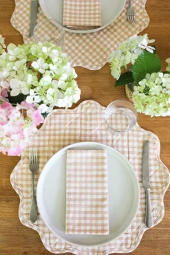 Sale Heather Taylor Home Mini Gingham Blush Napkins