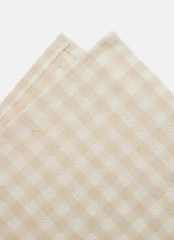 Hot Heather Taylor Home Mini Gingham Cream Napkins