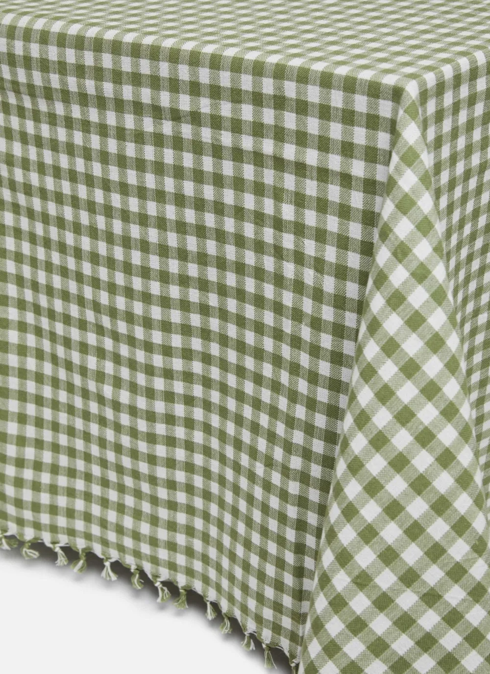 Discount Heather Taylor Home Mini Gingham Olive Tablecloth