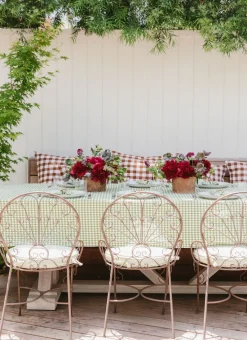 Discount Heather Taylor Home Mini Gingham Olive Tablecloth