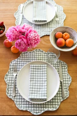 Discount Heather Taylor Home Mini Gingham Sage Napkins