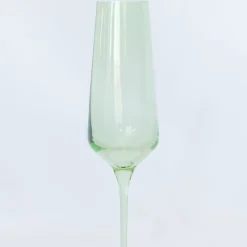 Online Estelle Colored Glass Mint Green Champagne Flute Set