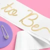 New xo, Fetti Mom to Be Sash - white satin sash