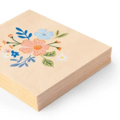 Best Bonjour Fete Multicolor Elegant Floral Cocktail Napkins