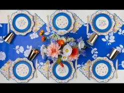 Hot Bonjour Fete Multicolor Elegant Floral Dessert Plates (multipack)