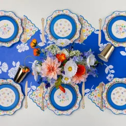 Hot Bonjour Fete Multicolor Elegant Floral Dessert Plates (multipack)