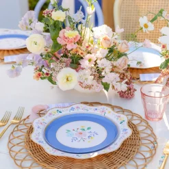 Hot Bonjour Fete Multicolor Elegant Floral Dessert Plates (multipack)