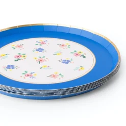 Hot Bonjour Fete Multicolor Elegant Floral Dessert Plates (multipack)
