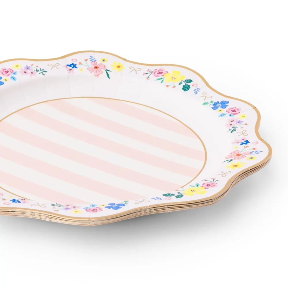 Sale Bonjour Fete Multicolor Elegant Floral Dinner Plates