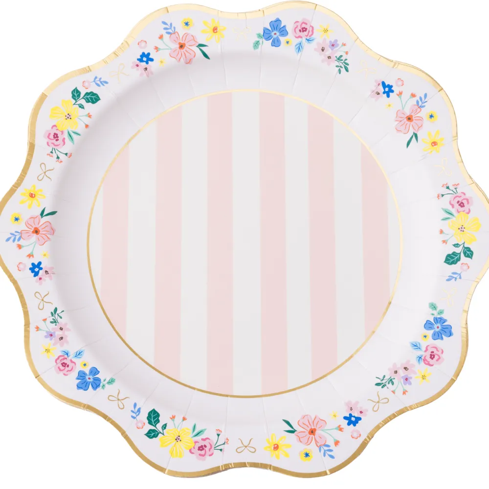 Sale Bonjour Fete Multicolor Elegant Floral Dinner Plates