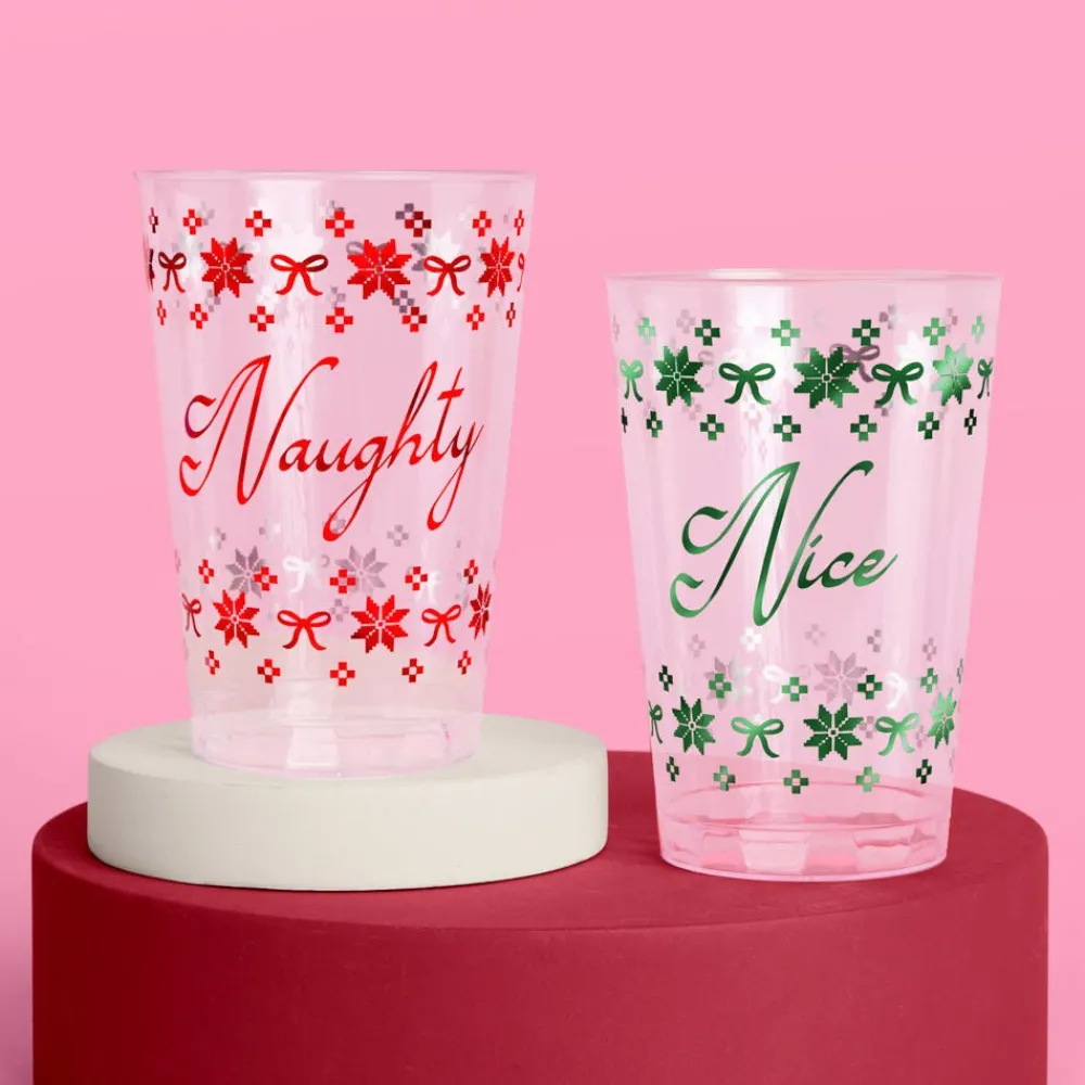 Outlet xo, Fetti Naughty & Nice Plastic Christmas Cups