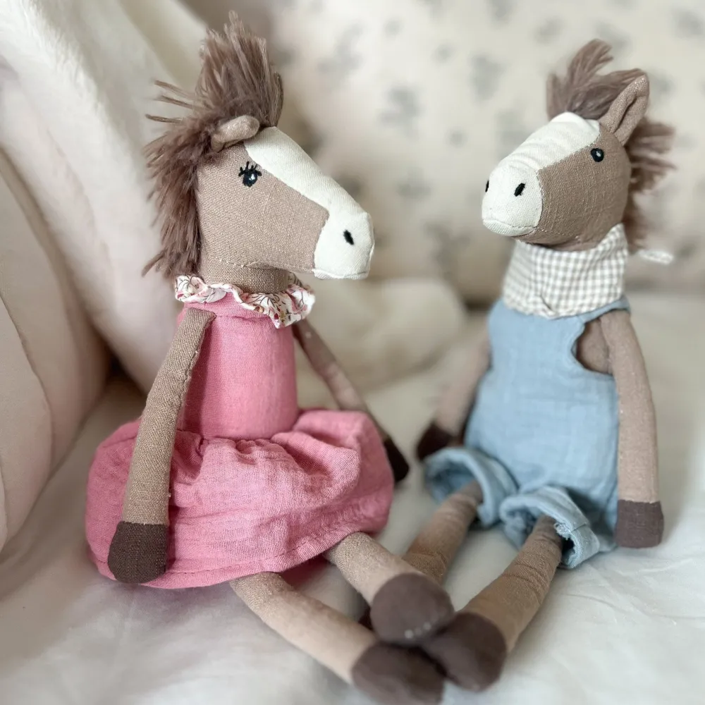 Outlet MON AMI Nellie Horse Stuffed Animal in Pink Dress by