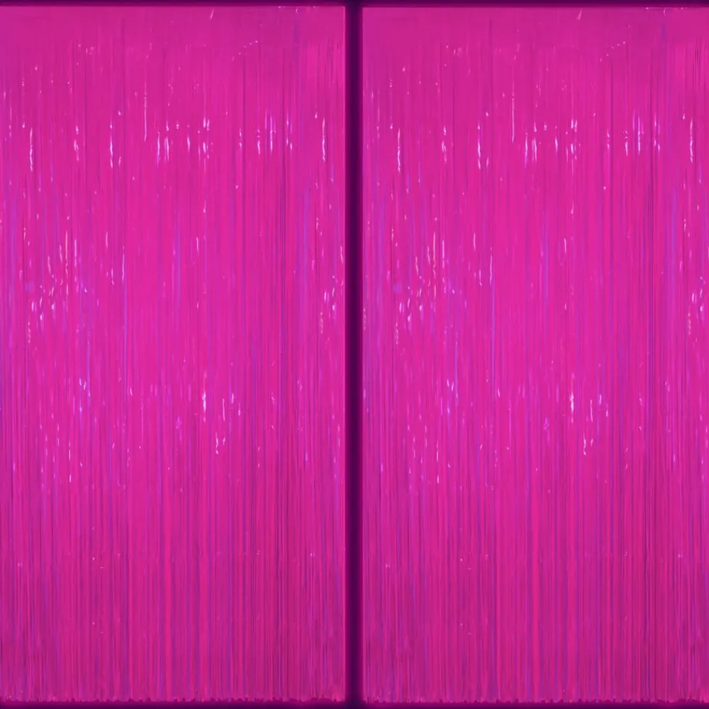 Hot xo, Fetti Neon Pink Fringe Curtain Backdrop