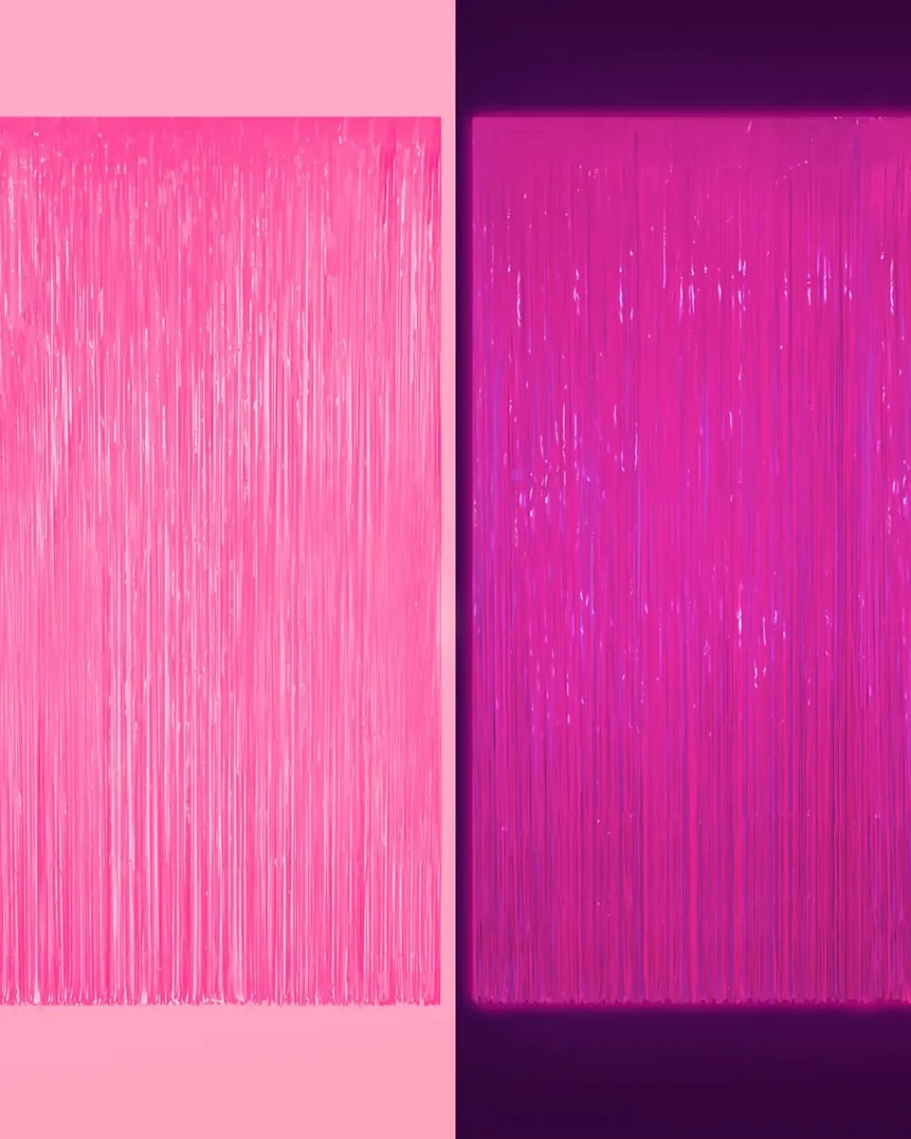 Hot xo, Fetti Neon Pink Fringe Curtain Backdrop