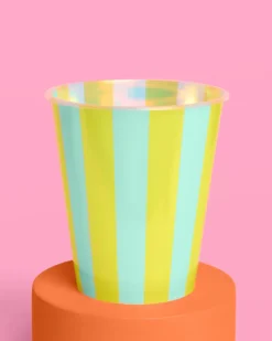 xo, Fetti Neon Stripe Iridescent Plastic Cups