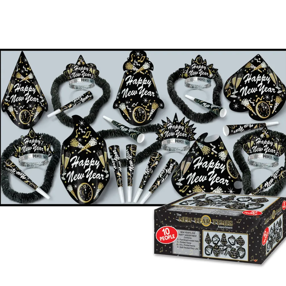 Online Beistle New Years Eve 10 Person Party Kit