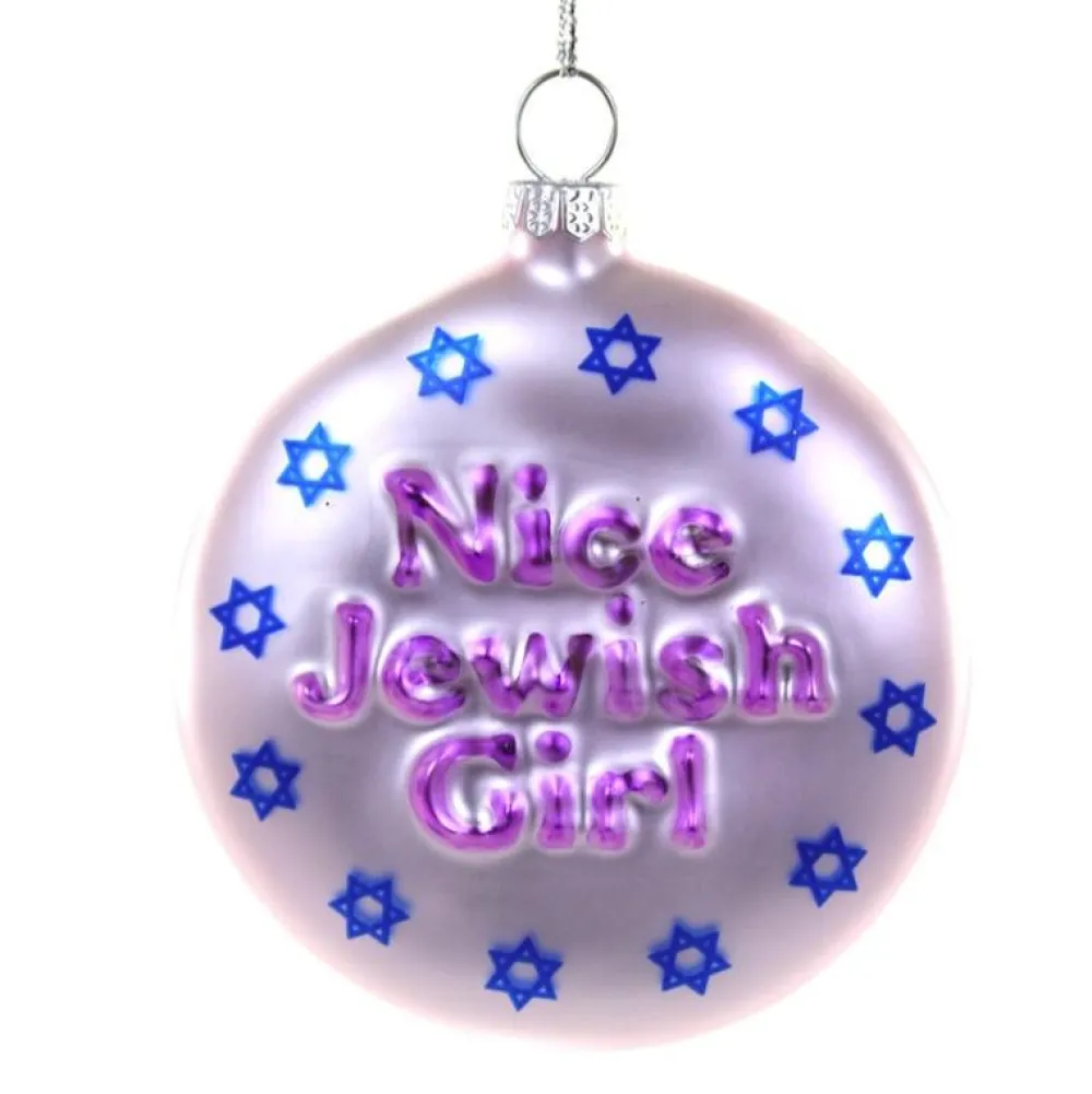 Outlet Cody Foster Co. Nice Jewish Girl Glass Ornament by Cody Foster