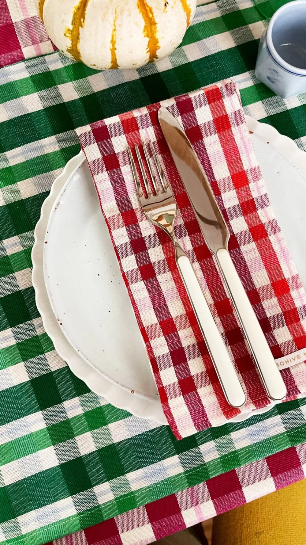 Sale Archive New York Noel Plaid Dinner Napkin Set