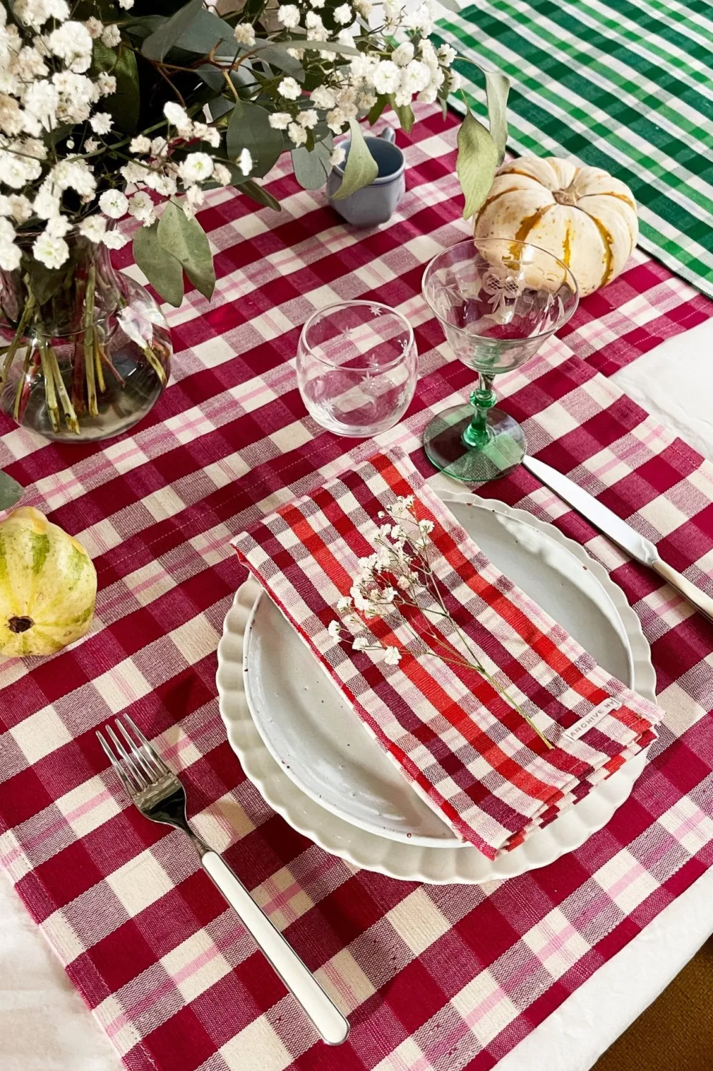 Sale Archive New York Noel Plaid Dinner Napkin Set